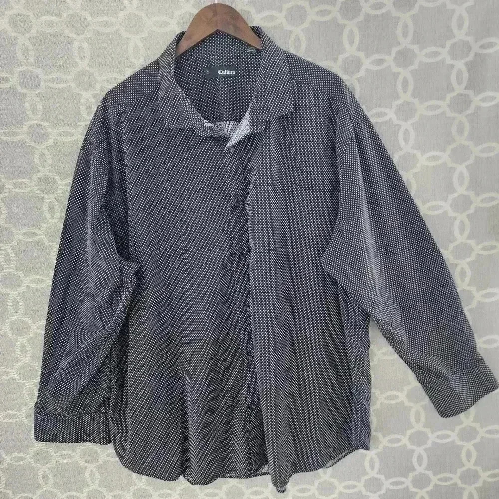 Cultura Small Polka Dots Button Down Men's Shirt 3XL